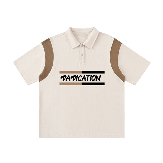 Contrast Panel Cotton Polo Shirt